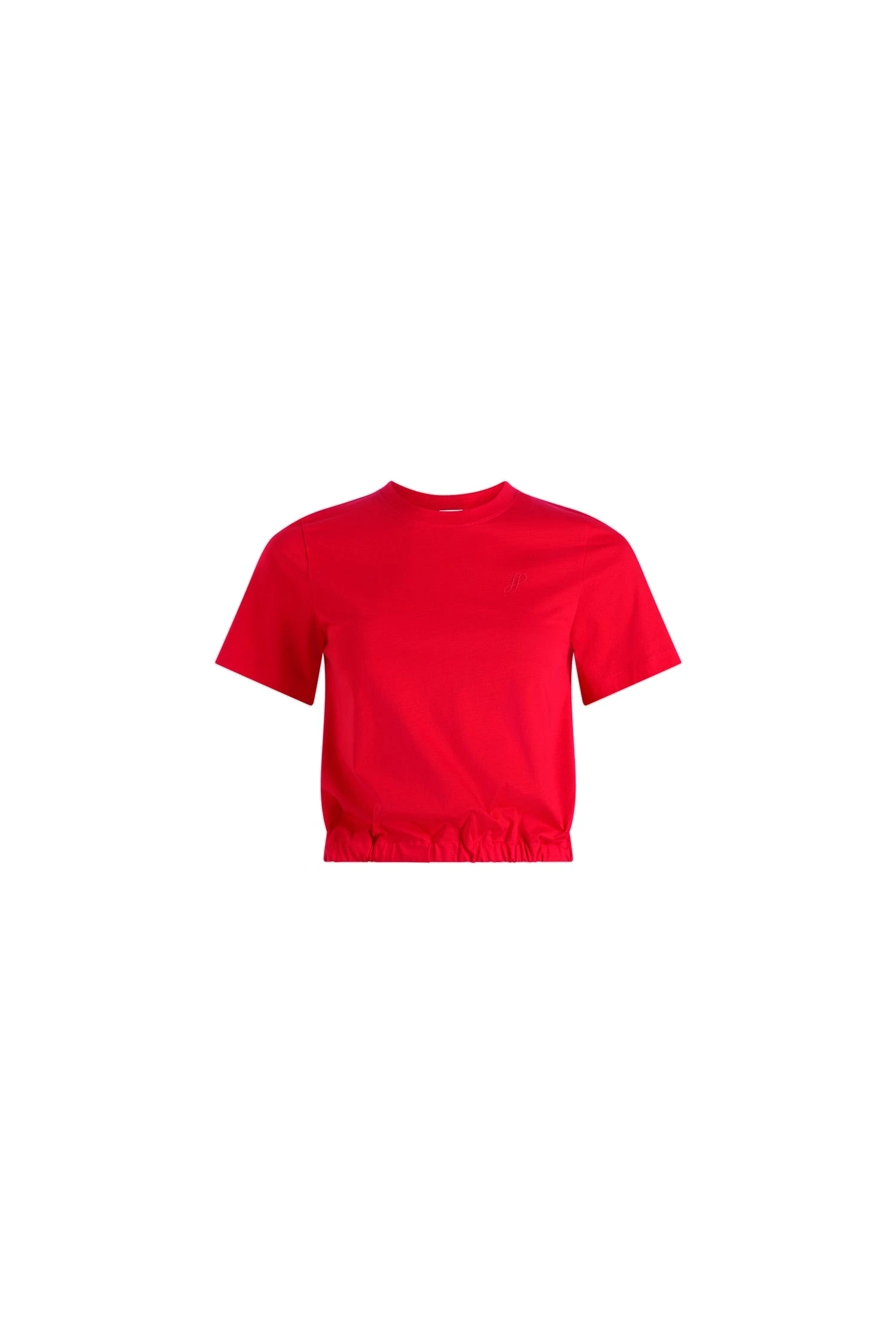 Patou Open back t-shirt in organic cotton | Luxury Shoes Patou Open back t-shirt in Lipstick Red organic cotton