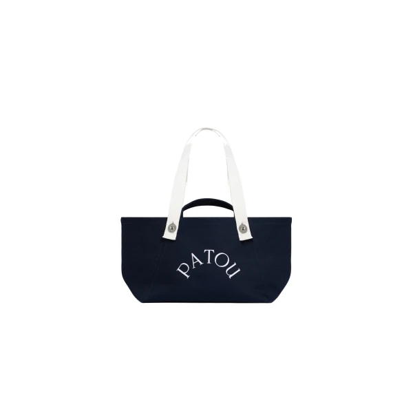 Organic cotton GM trapeze tote bag in Deep Sea Blue