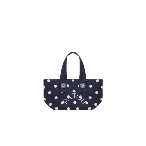 Organic cotton PM trapeze tote bag in Meteorite Blue