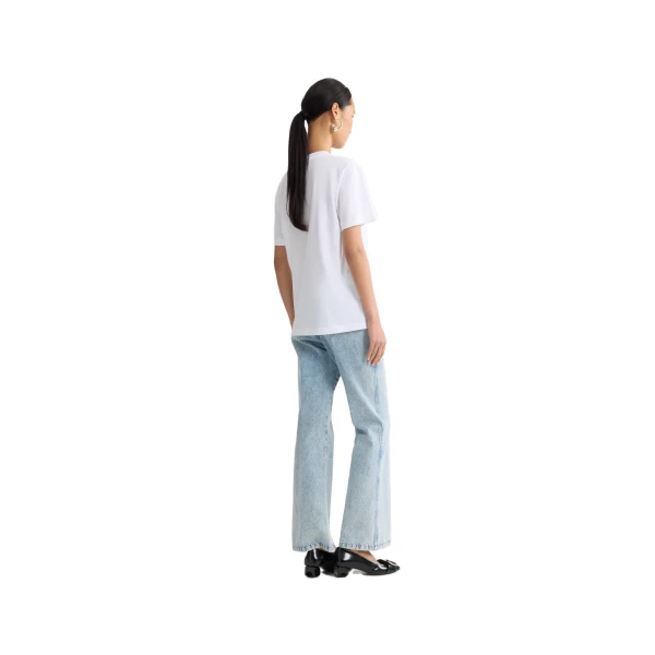 Organic cotton Patou JP poplin t-shirt in White - Image 3