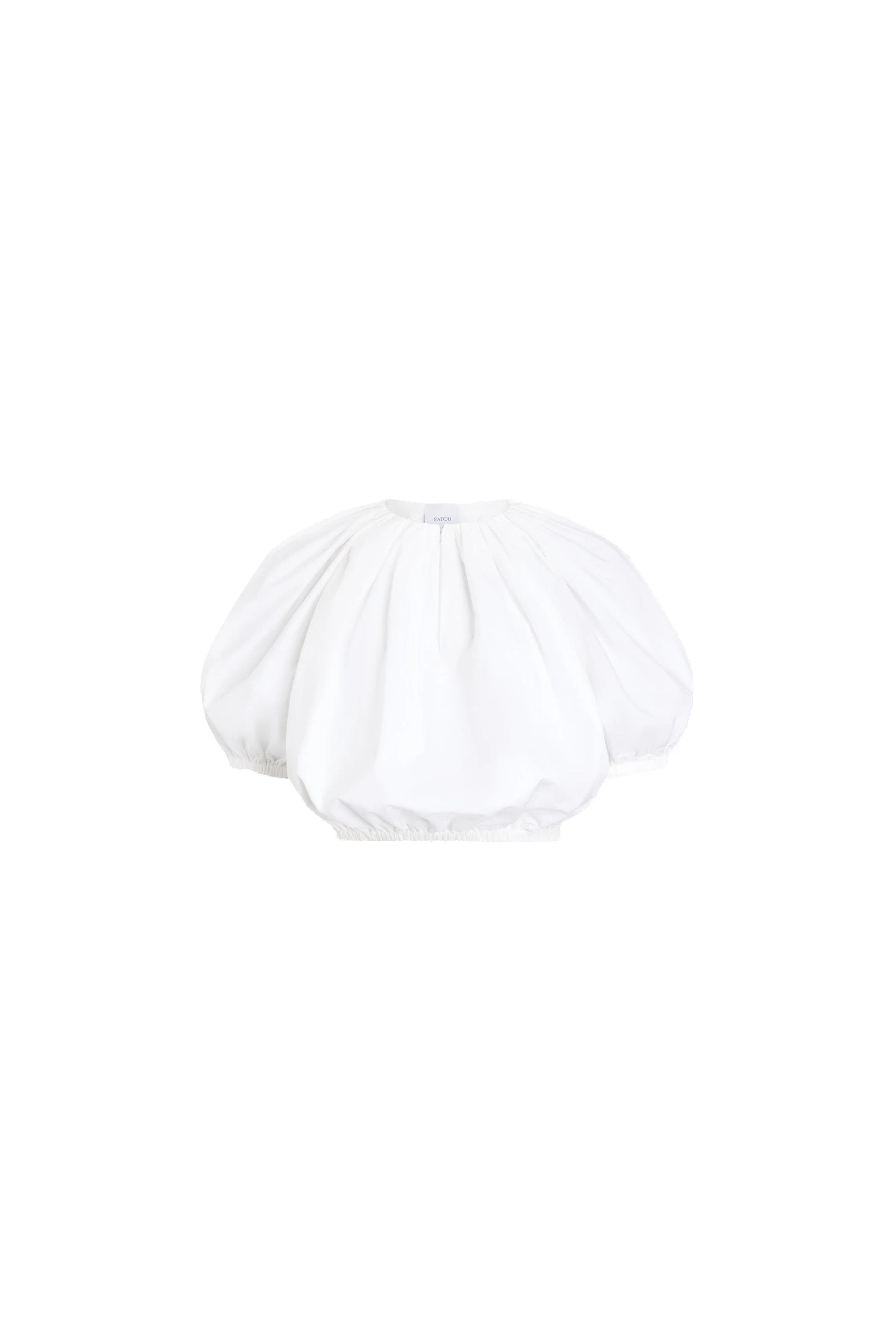 Patou Organic cotton bubble top in White | Tops | Luxury Shoes Patou Organic cotton bubble top in White