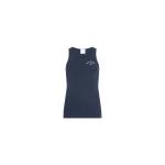 Patou Organic cotton embroidered tank top in Deep Sea Blue