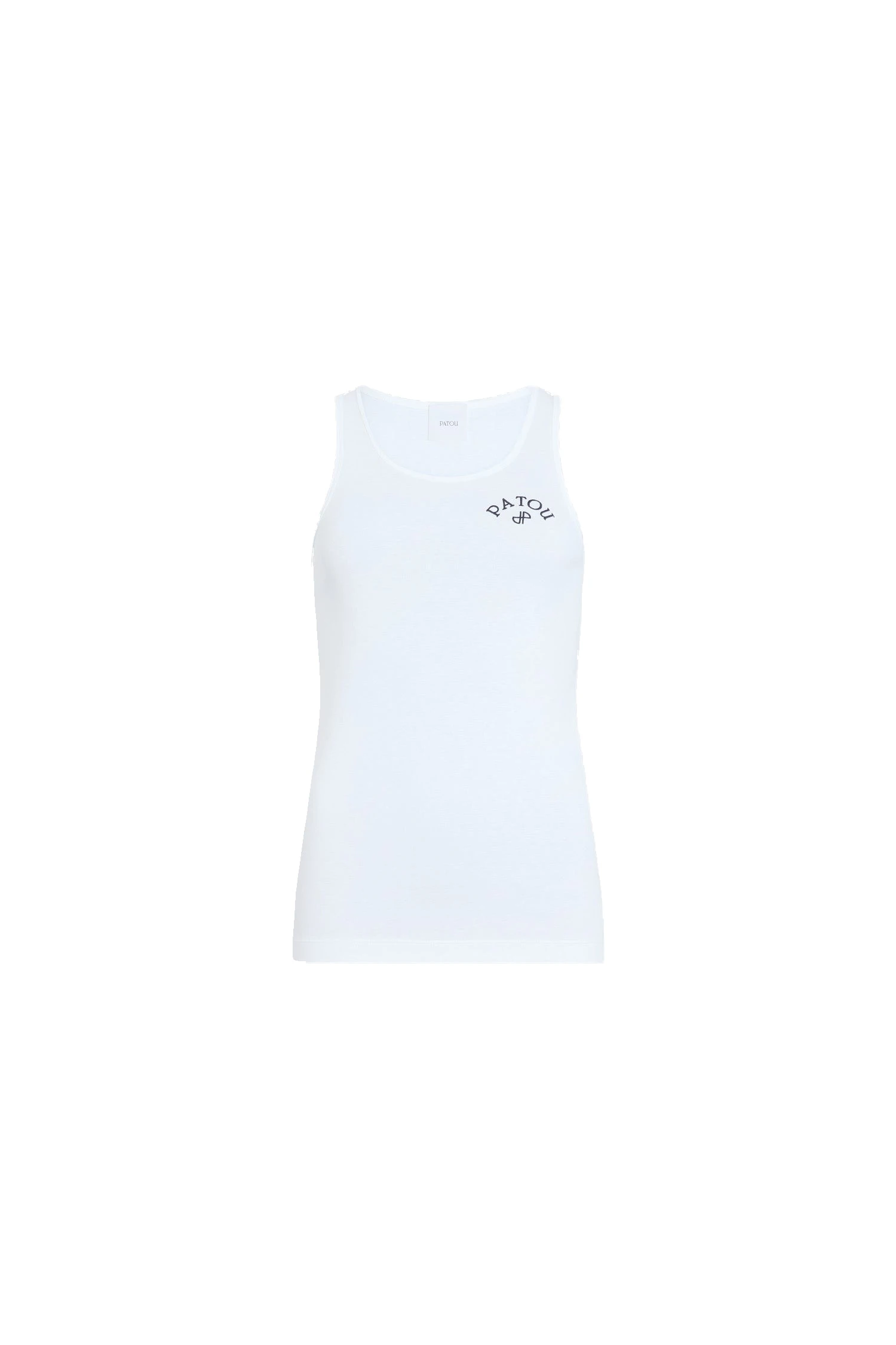 Patou Organic cotton embroidered tank top in White | Tops | Luxury Shoes Patou Organic cotton embroidered tank top in White