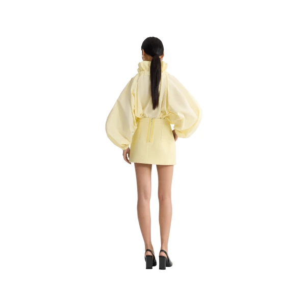 Organic cotton iconic mini skirt in Limelight - Image 3