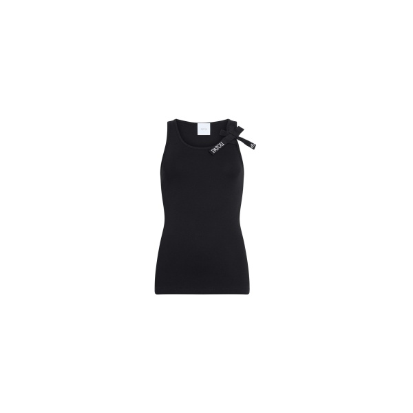 Patou Organic cotton knot strap tank top in Black