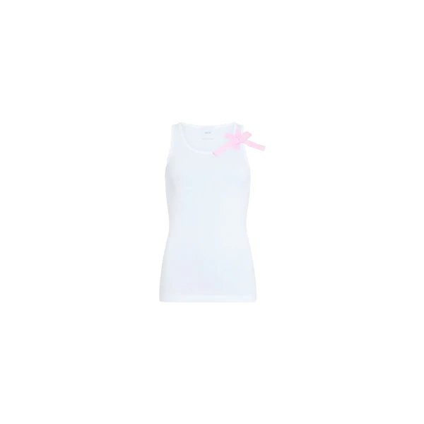 Patou Organic cotton knot strap tank top in White