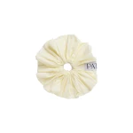 Patou Organic cotton maxi scrunchie in Lemonade Stripes
