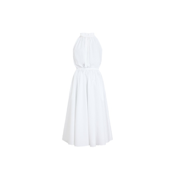 Patou Organic cotton midi dress in White