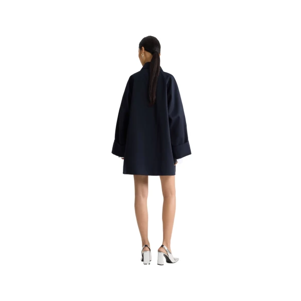 Organic cotton oversized parka in Night Blue - Image 3