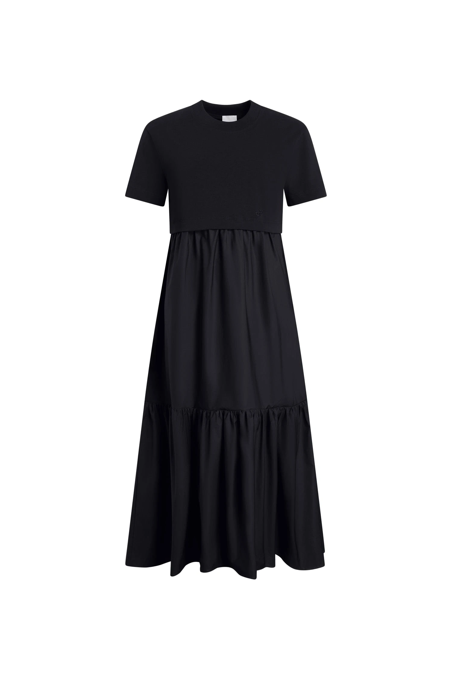 Patou Organic cotton poplin volume midi dress | Luxury Shoes Patou Organic cotton poplin volume midi dress in Black