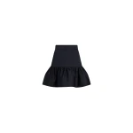 Patou Organic cotton ruffled mini skirt in Night Blue