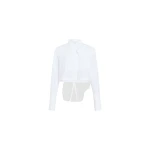 Patou Organic cotton short safari shirt in White