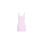 Patou Organic cotton short strappy dress in Candy Pink