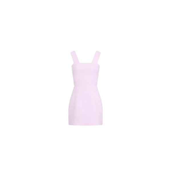 Organic cotton short strappy dress in Candy Pink