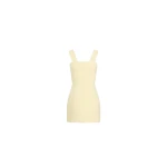 Patou Organic cotton short strappy dress in Limelight