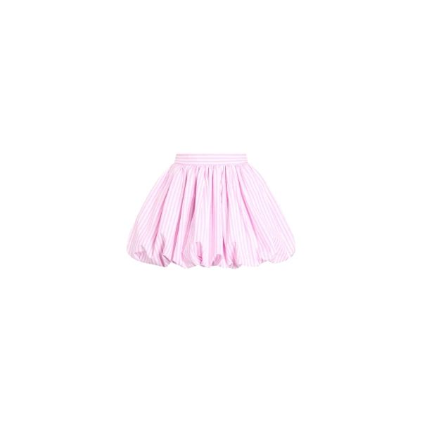 Patou Organic cotton striped mini bloomer skirt in Bougainvillea Stripes