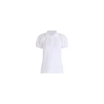 Patou Organic cotton volume-sleeve polo in White
