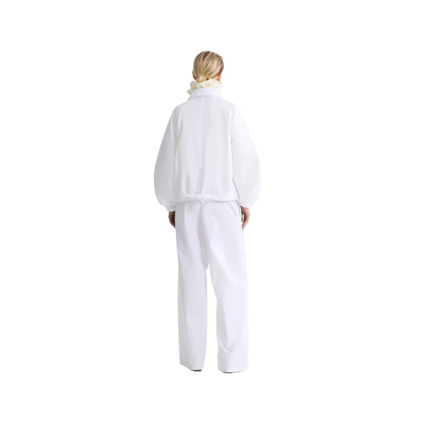 Organic cotton zippered jacket in White - Image 3