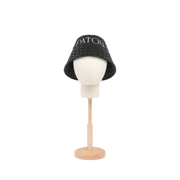 Patou Patou bucket hat in Black Ski Slope eco-friendly quilted nylon