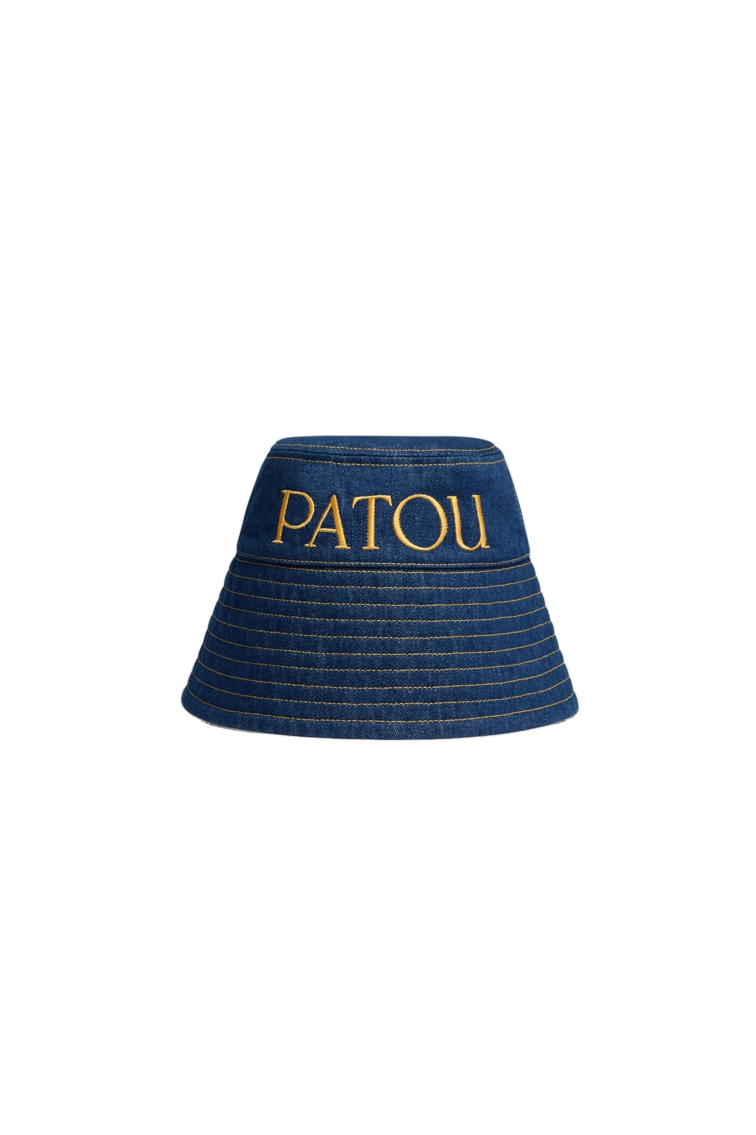 Patou Patou bucket hat in Rodeo Blue organic cotton denim | Accessories | Luxury Shoes Patou Patou bucket hat in Rodeo Blue organic cotton denim