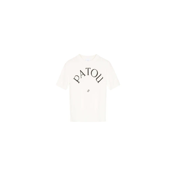 Patou jacquard knit top in White eco-friendly cotton blend