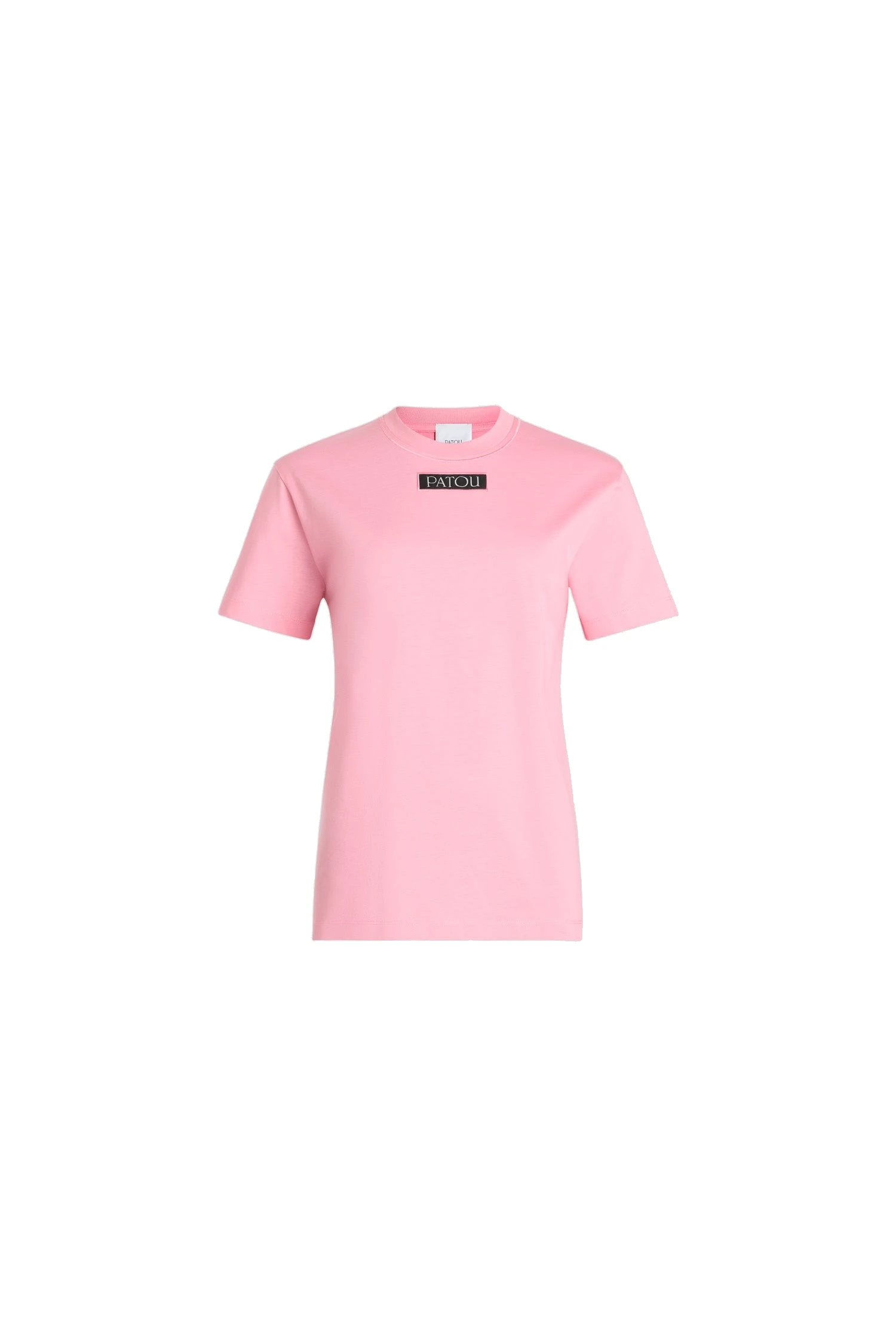 Patou logo label t-shirt in organic cotton | Luxury Shoes Patou Patou logo label t-shirt in Pink Pearl organic cotton