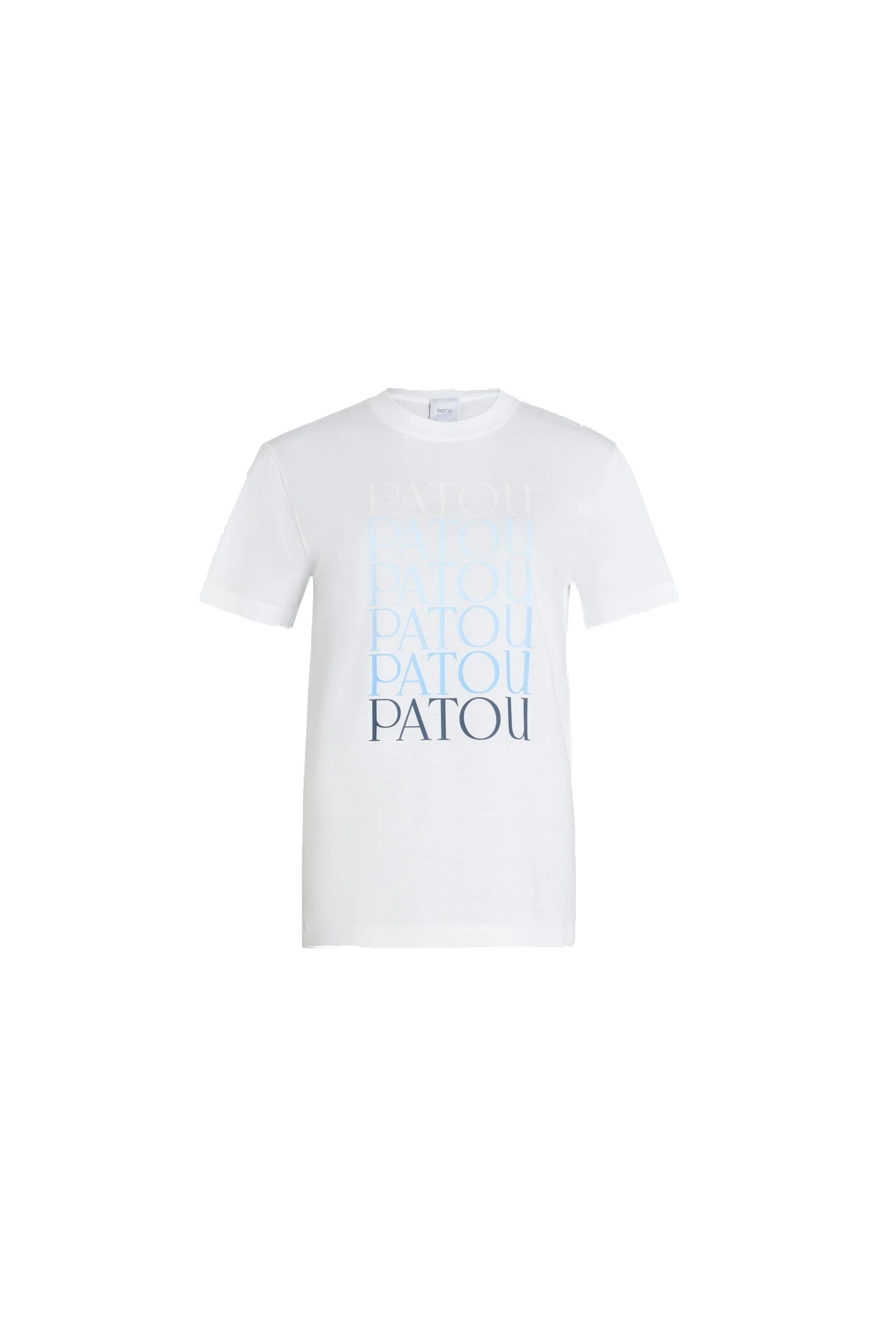 Patou Patou logo t-shirt in White organic cotton | Tops | Luxury Shoes Patou Patou logo t-shirt in White organic cotton