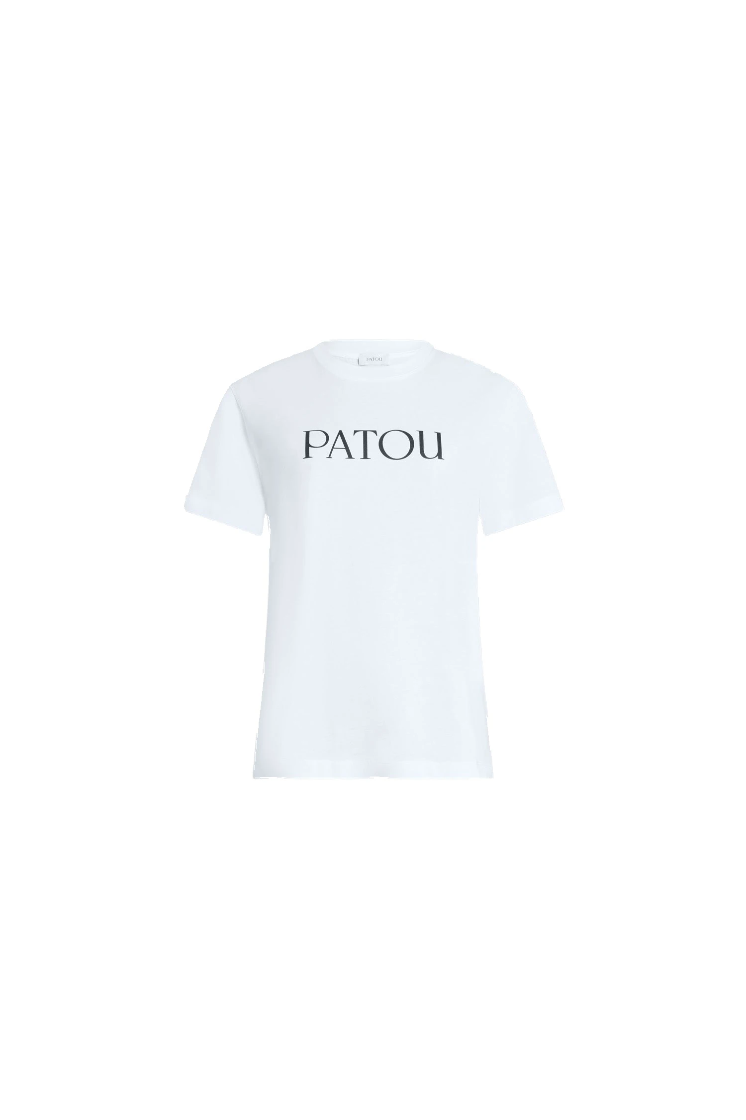 Patou Patou logo t-shirt in White organic cotton | Tops | Luxury Shoes Patou Patou logo t-shirt in White organic cotton