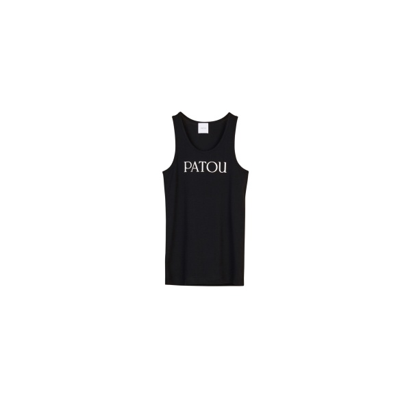 Patou Patou tank top in Black organic cotton