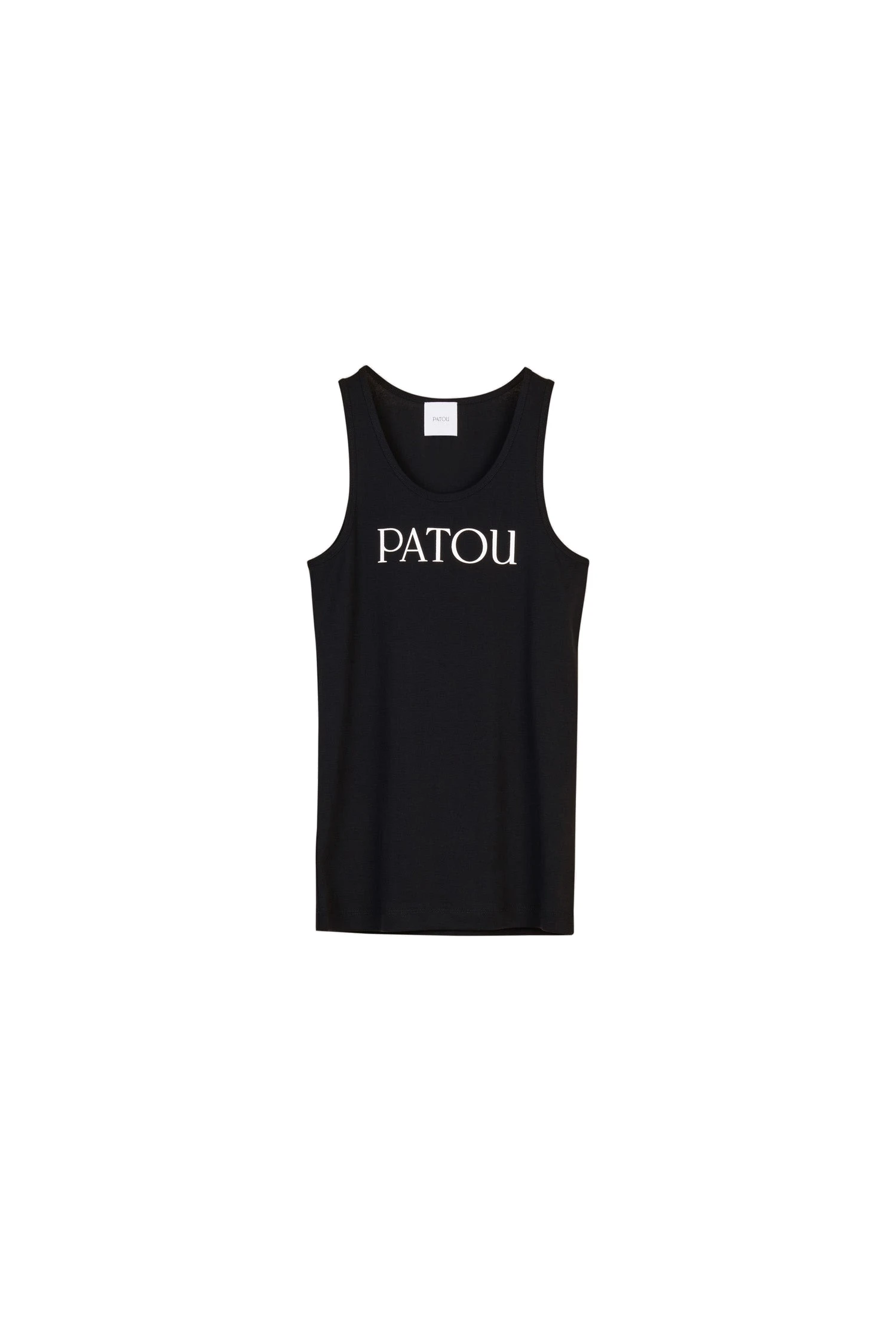 Patou Patou tank top in Black organic cotton | Tops | Luxury Shoes Patou Patou tank top in Black organic cotton