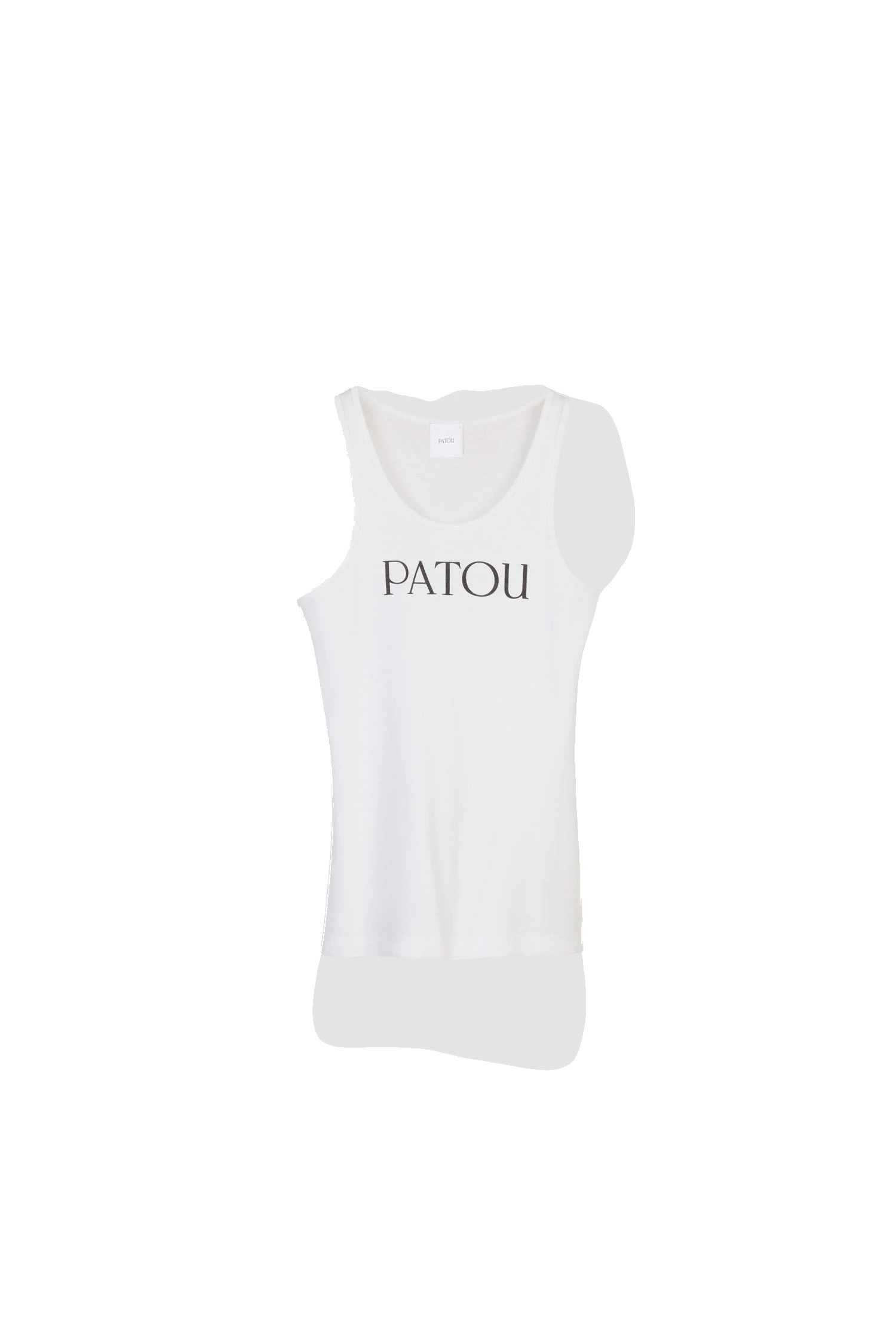 Patou Patou tank top in White organic cotton | Tops | Luxury Shoes Patou Patou tank top in White organic cotton