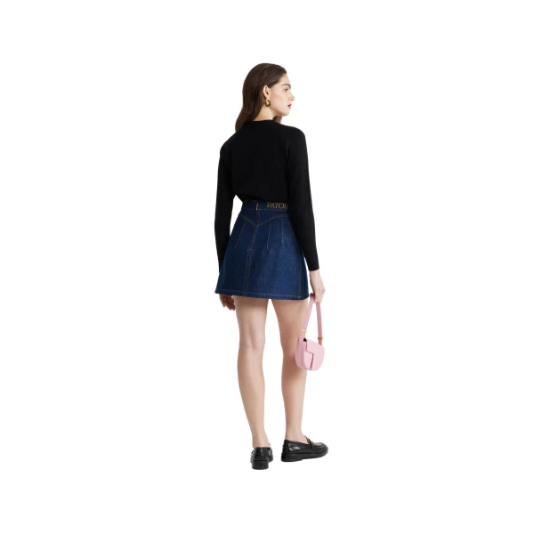Patou wool blend jumper in Black - Image 3