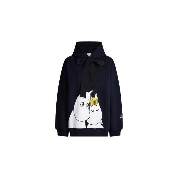 Patou x Moomin Snorkmaiden organic cotton hoodie in Moomin Navy