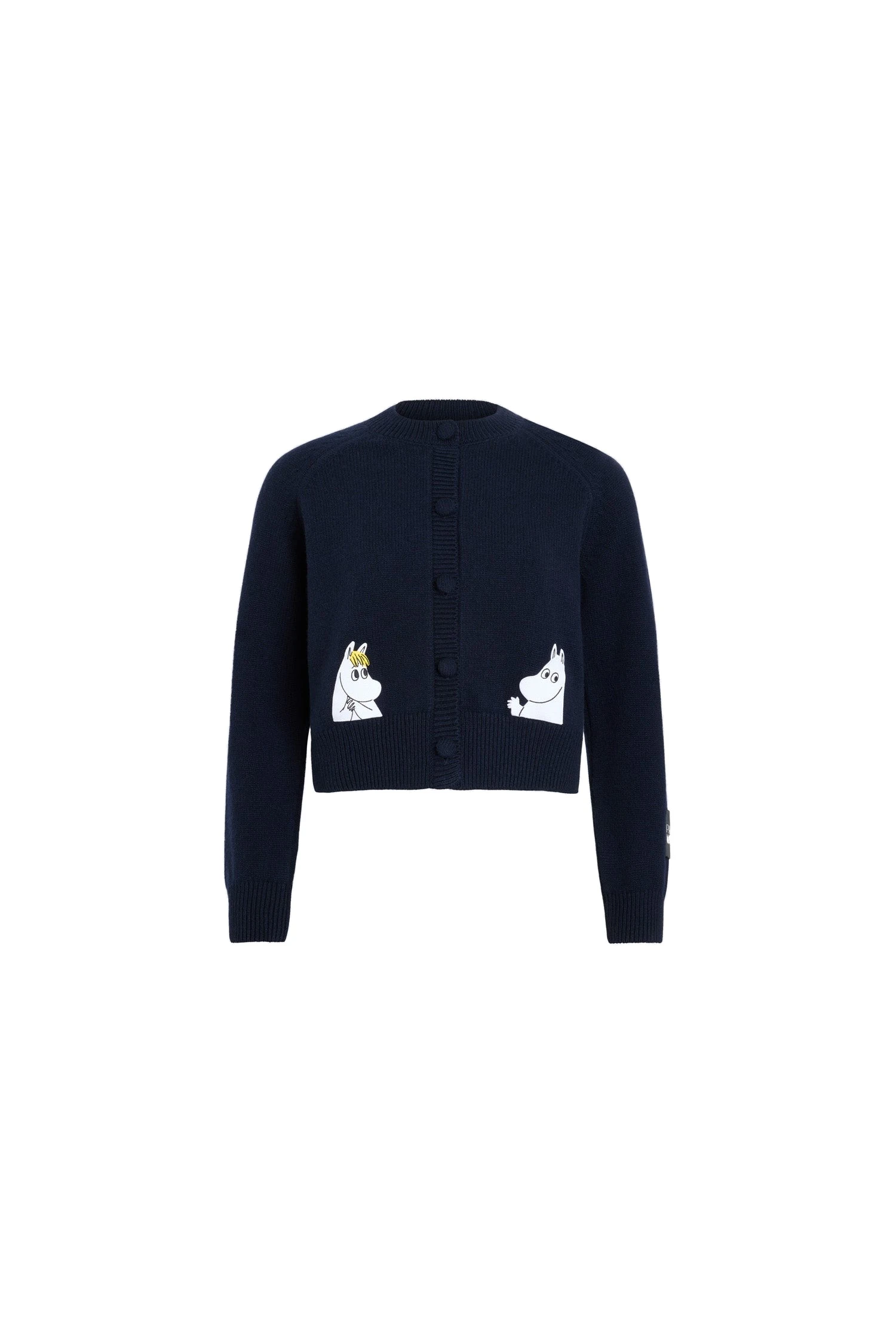 Patou x Moomin Snorkmaiden wool blend cardigan | Luxury Shoes Patou Patou x Moomin Snorkmaiden wool blend cardigan in Moomin Navy