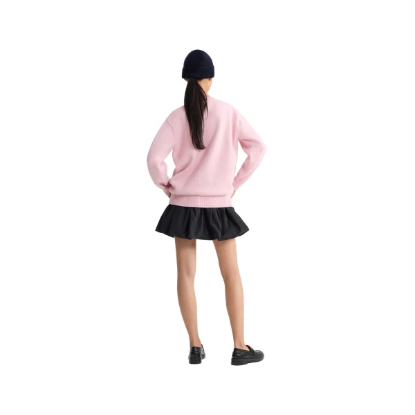 Patou x Moomin crewneck wool blend jumper in Moomin Light Pink - Image 3