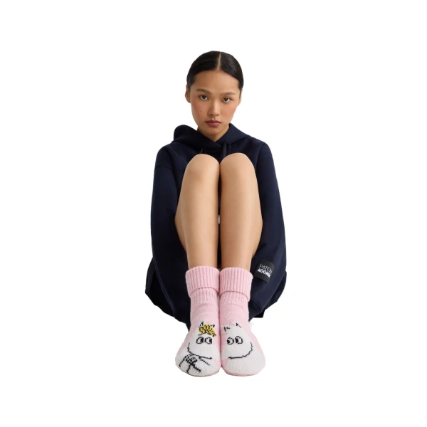 Patou x Moomin wool blend slippers in Moomin Light Pink - Image 2