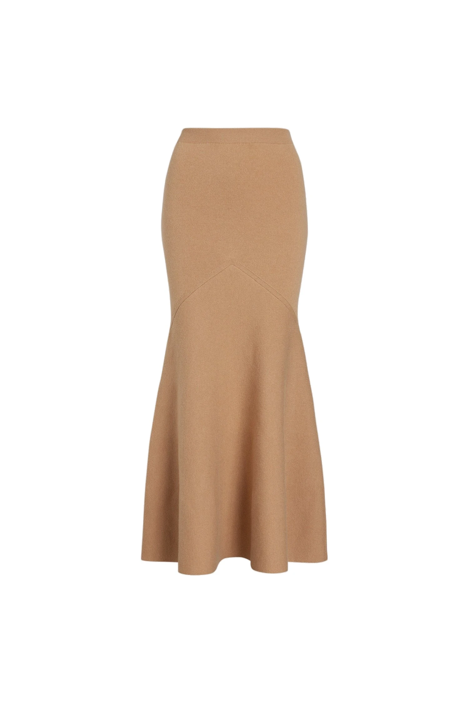 Patou Peplum skirt in Biscuit sustainable wool and cashmere blend | Skirts | Luxury Shoes Patou Peplum skirt in Biscuit sustainable wool and cashmere blend