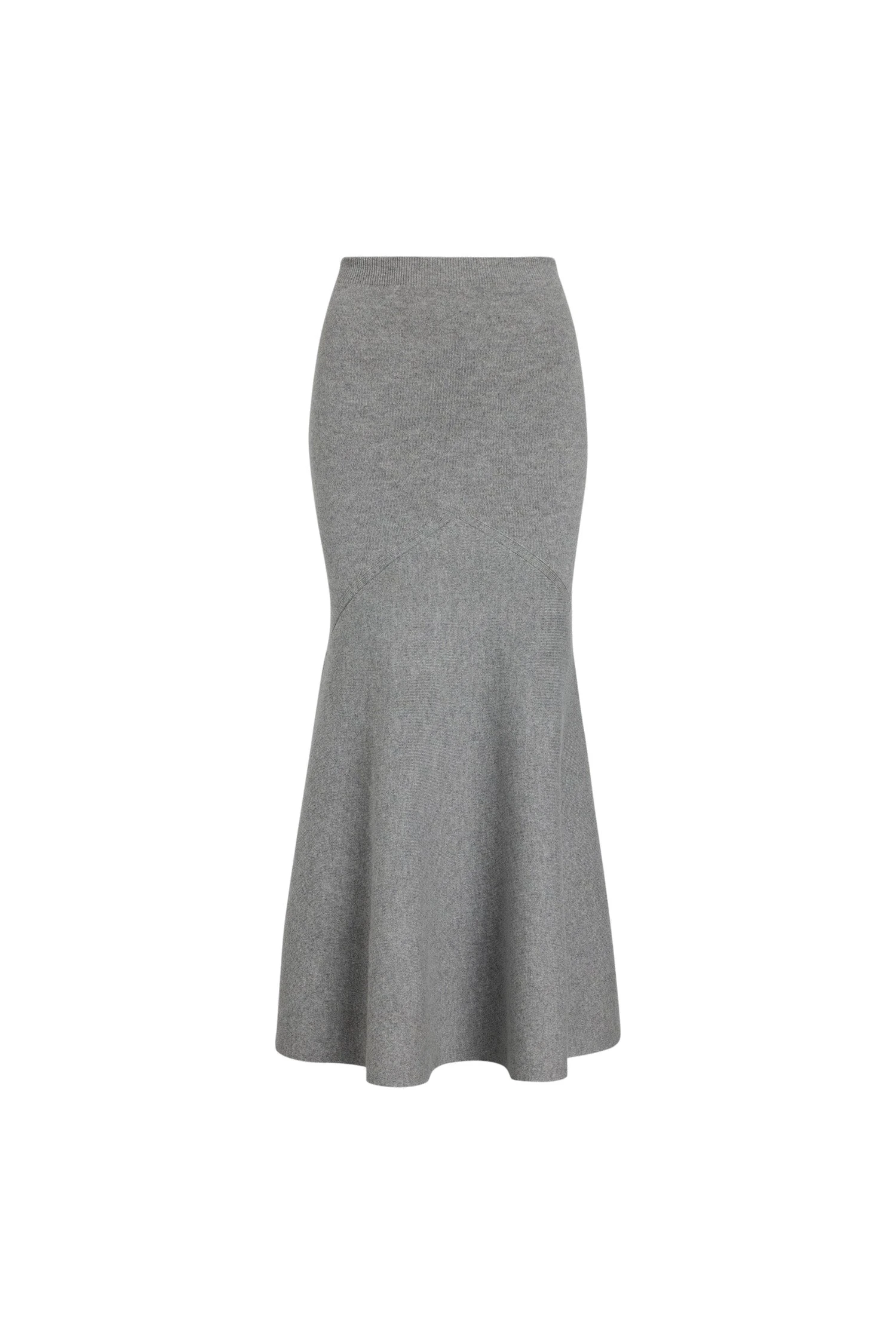 Patou Peplum skirt in Grey sustainable wool and cashmere blend | Skirts | Luxury Shoes Patou Peplum skirt in Grey sustainable wool and cashmere blend