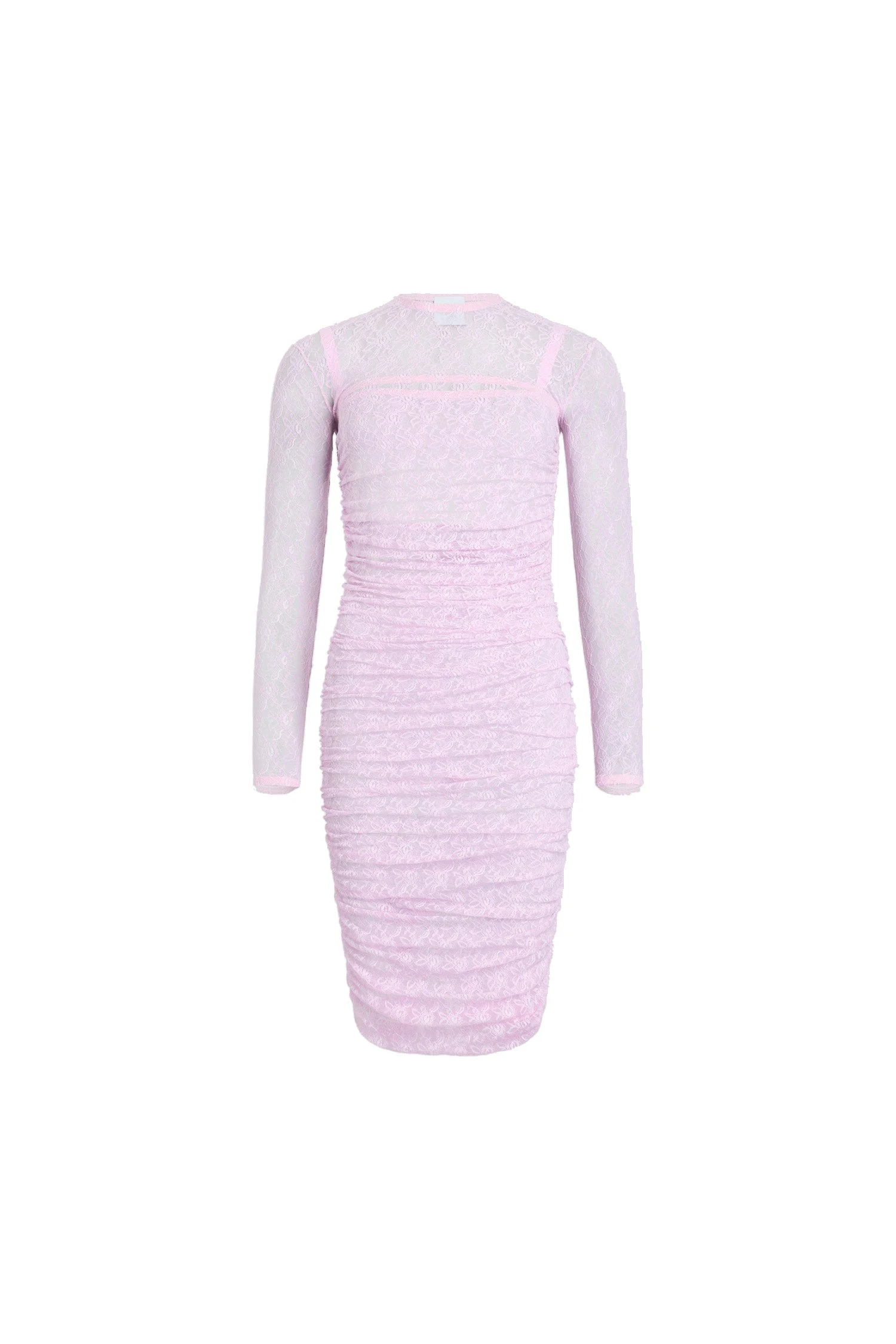 Patou Polyamide lace twinset mini dress with detachable top in Pink Parfait | Dresses | Luxury Shoes Patou Polyamide lace twinset mini dress with detachable top in Pink Parfait