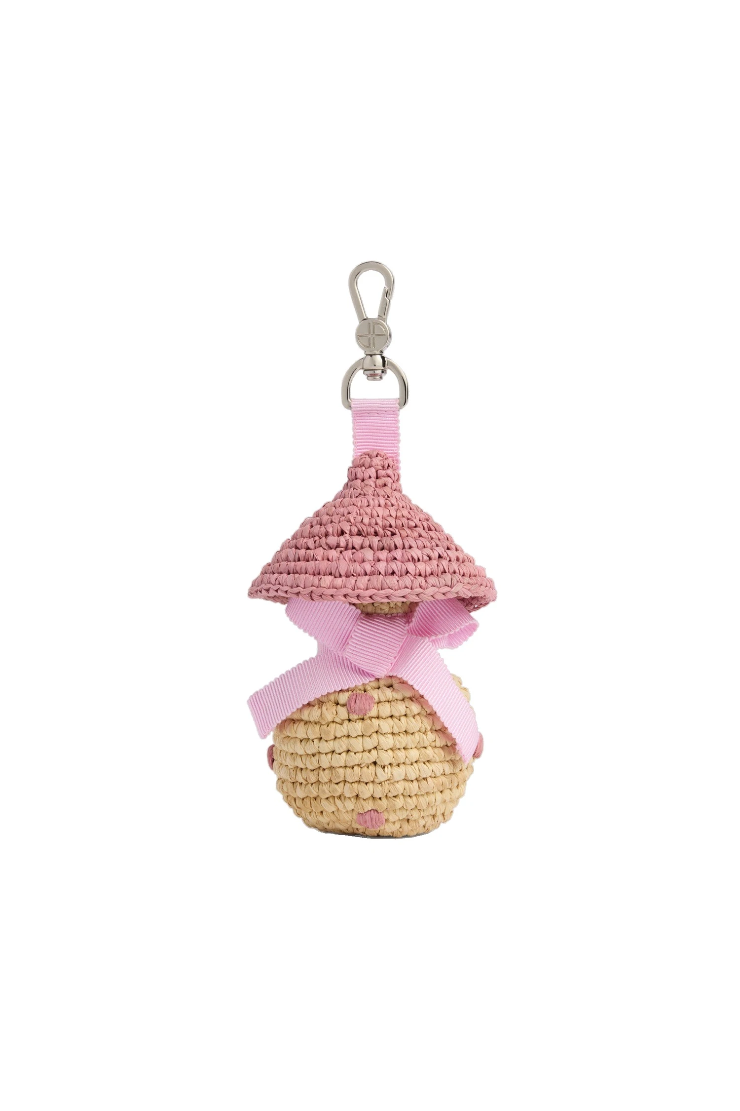 Patou Raffia Patou silhouette charm in Candy Pink | Bags | Luxury Shoes Patou Raffia Patou silhouette charm in Candy Pink