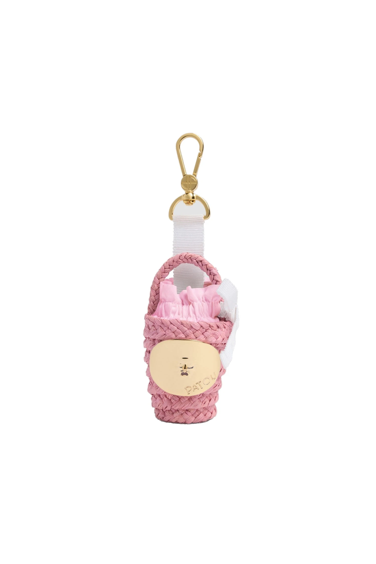 Patou Raffia bucket bag charm in Pink Parfait | Bags | Luxury Shoes Patou Raffia bucket bag charm in Pink Parfait