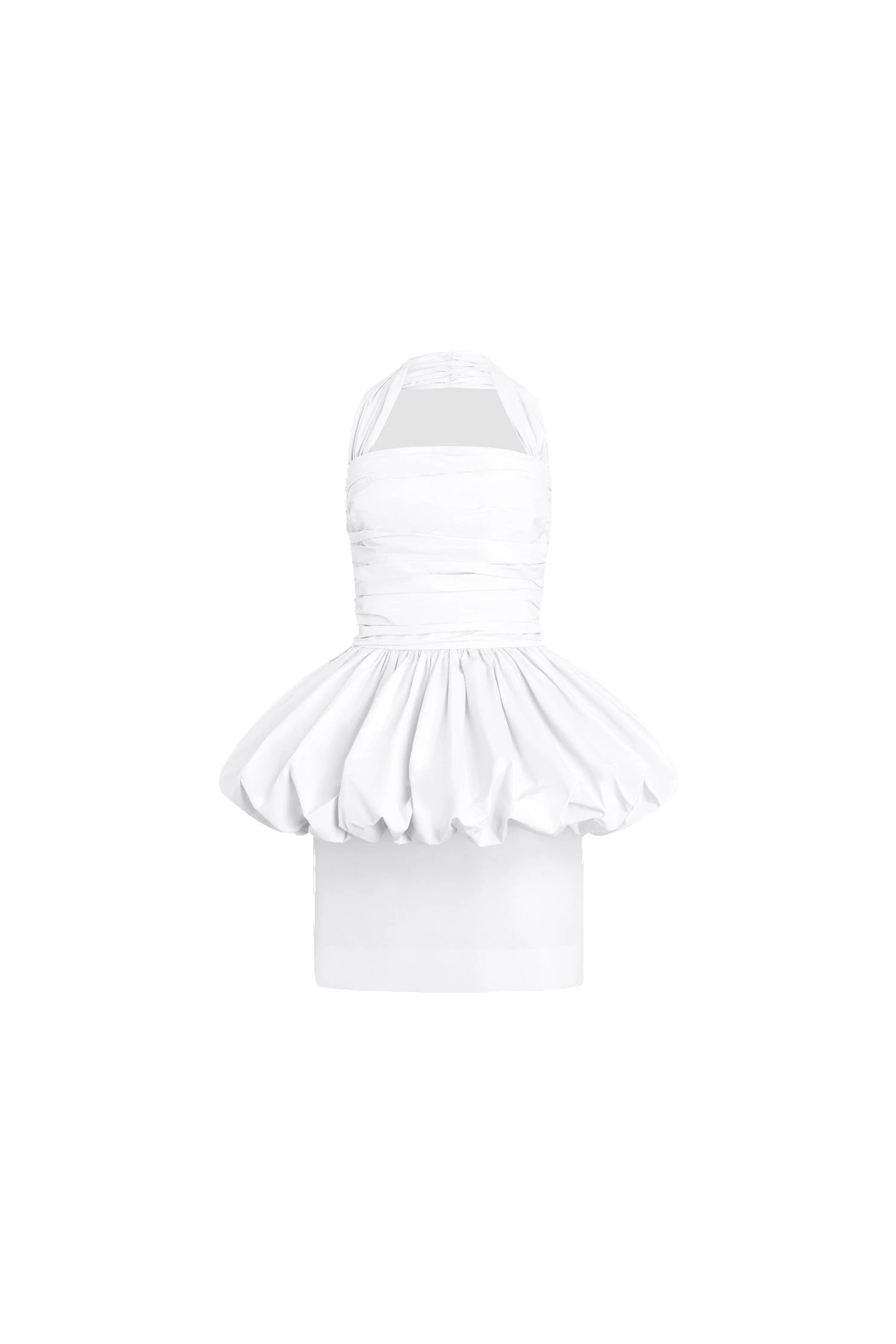 Patou Recycled faille backless mini bloomer dress in White | Dresses | Luxury Shoes Patou Recycled faille backless mini bloomer dress in White
