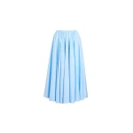 Patou Recycled faille elasticated waist midi skirt in Riviera Blue