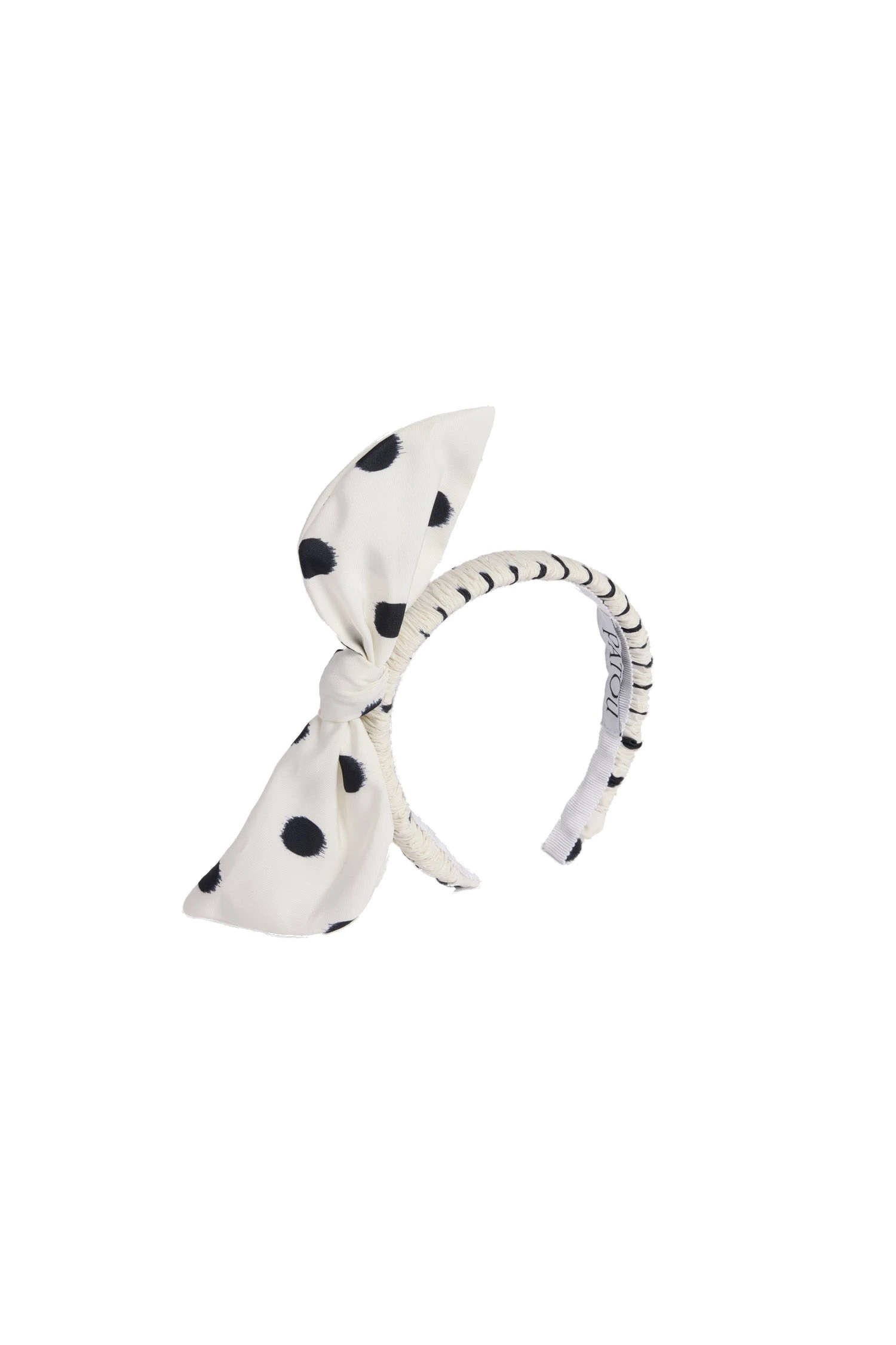 Patou Recycled faille knotted headband in Cloud Dancer | Accessories | Luxury Shoes Patou Recycled faille knotted headband in Cloud Dancer