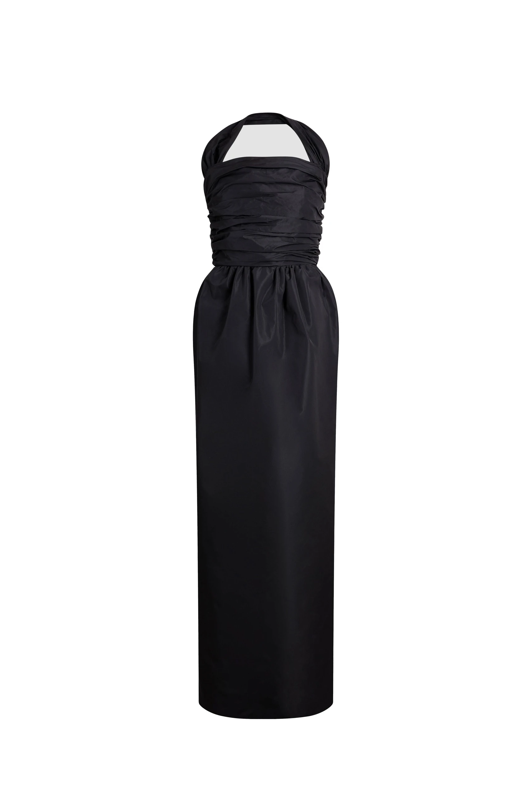 Patou Recycled faille long bustier dress in Black | Dresses | Luxury Shoes Patou Recycled faille long bustier dress in Black