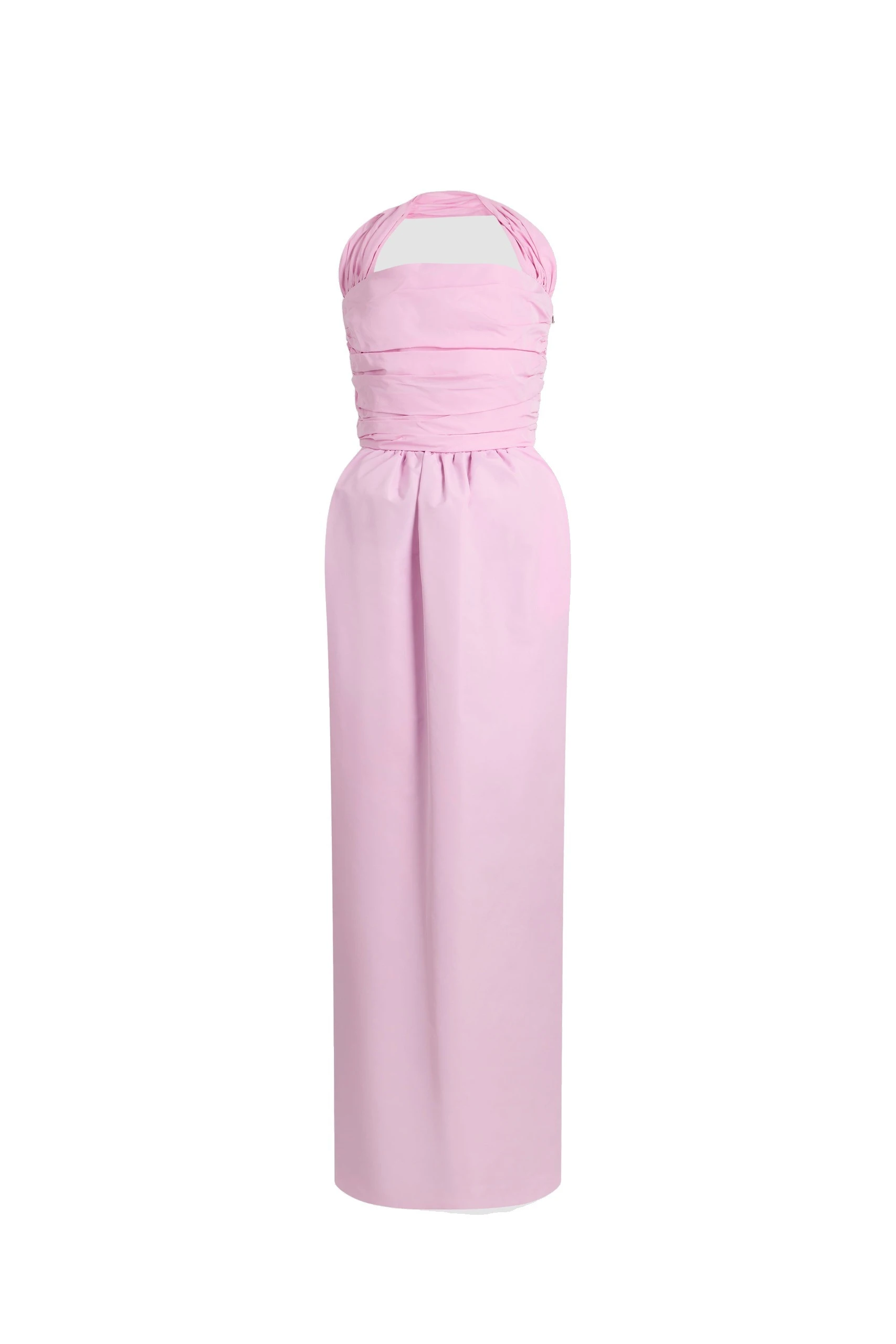 Patou Recycled faille long bustier dress in Primrose Pink | Dresses | Luxury Shoes Patou Recycled faille long bustier dress in Primrose Pink