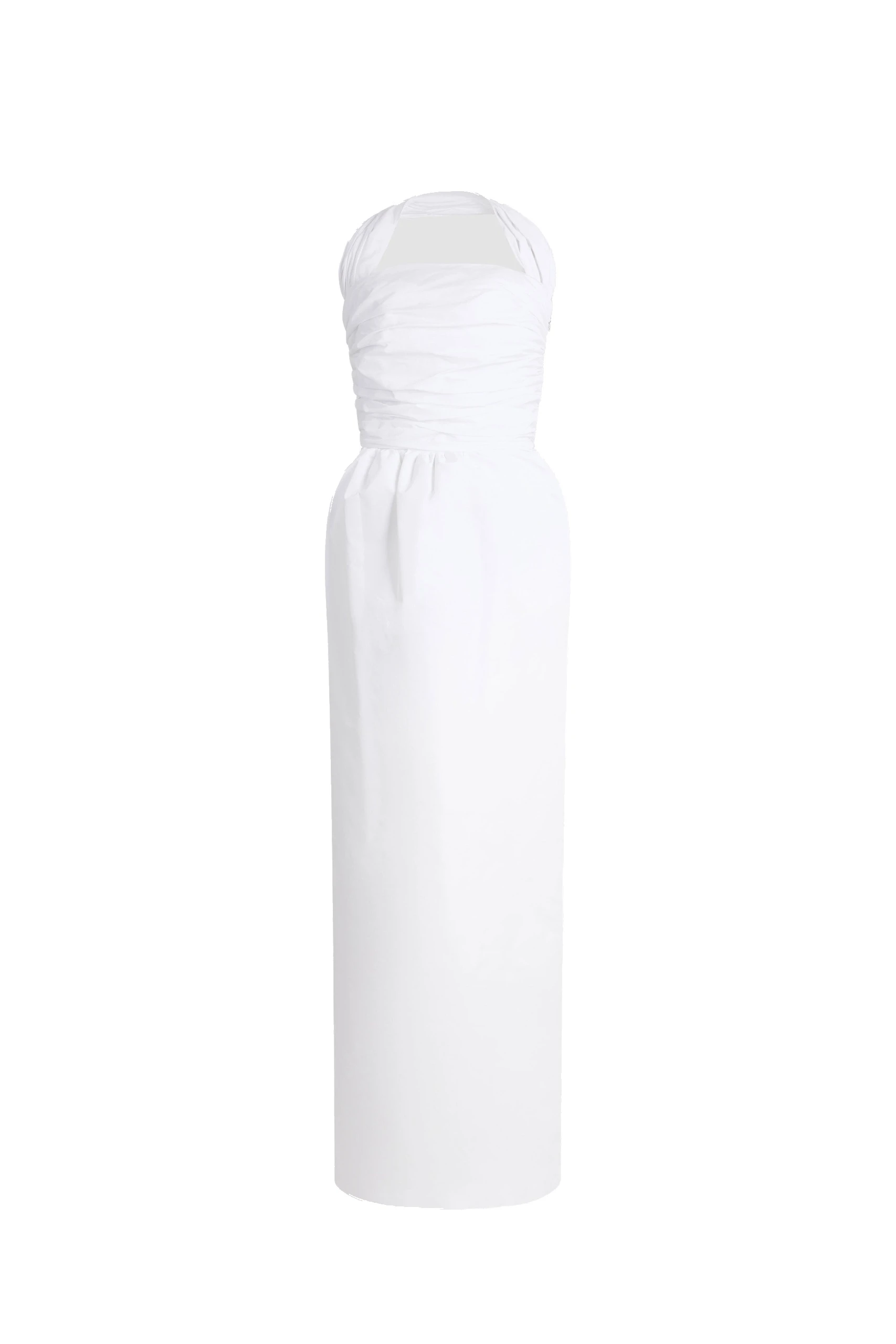 Patou Recycled faille long bustier dress in White | Dresses | Luxury Shoes Patou Recycled faille long bustier dress in White