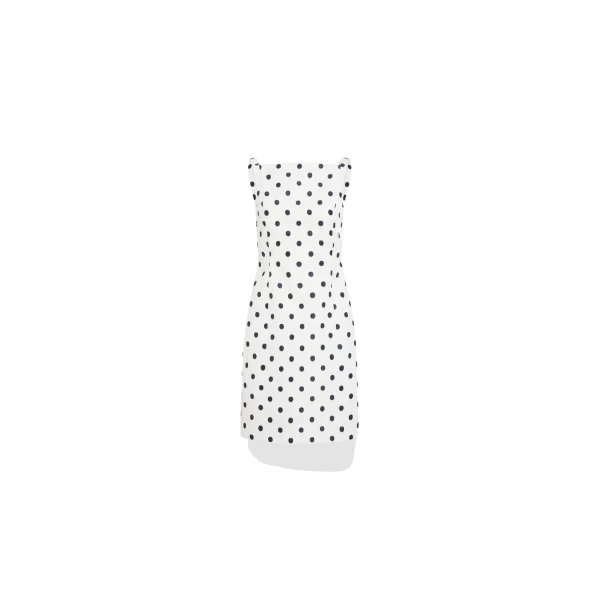 Patou Recycled faille midi sheath dress in Cloud Dancer