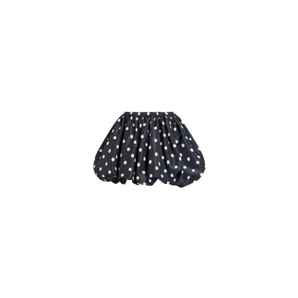 Patou Recycled faille mini bloomer skirt in Meteorite Blue