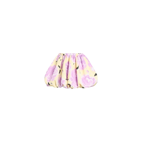 Patou Recycled faille mini bloomer skirt in Peony Garden